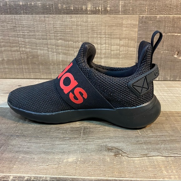 Adidas Lite Racer Adapt Kids Running Shoes Black Red - Picture 3 of 6